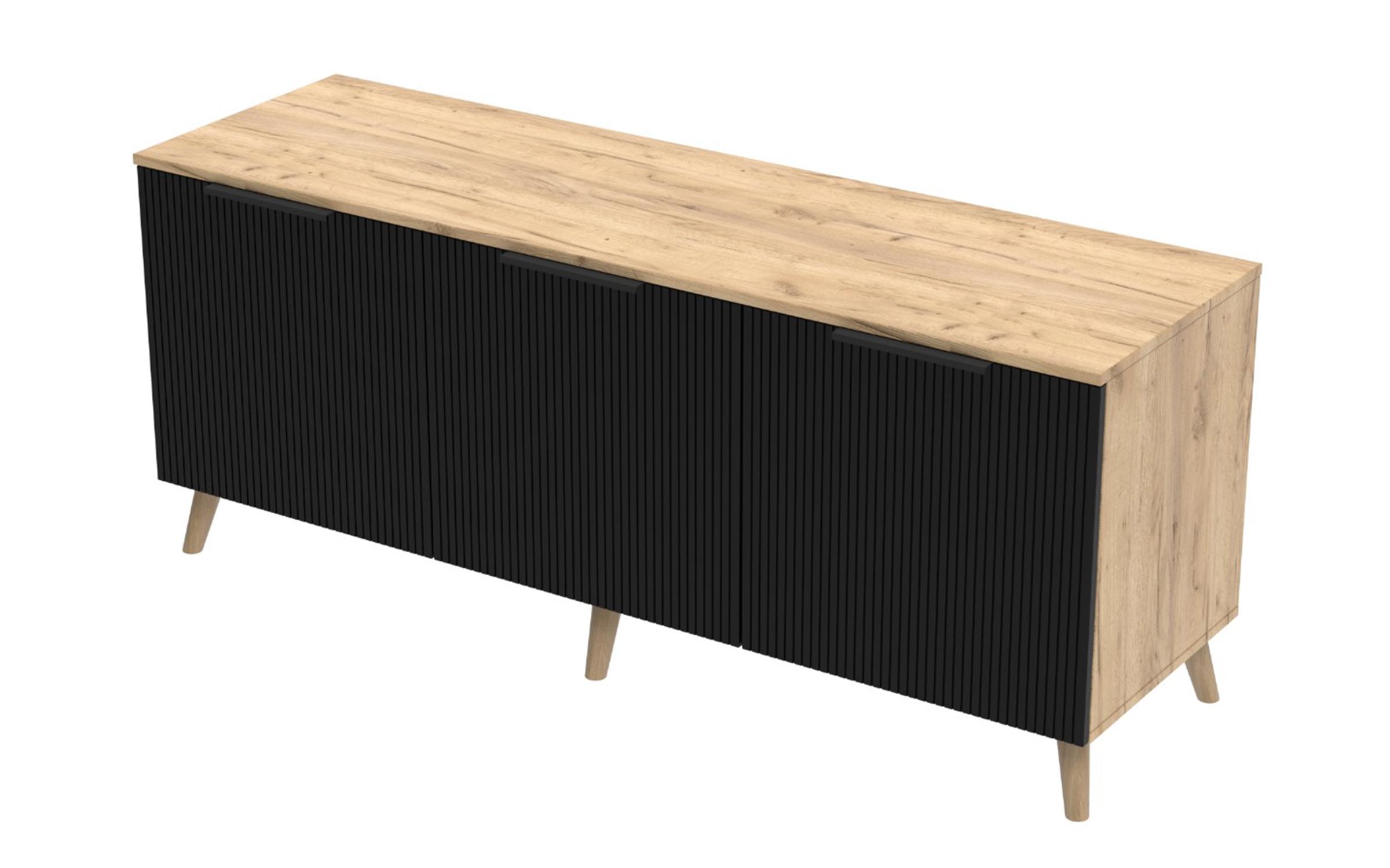 Modul TV Leti, stejar apalaci + quartz  6
