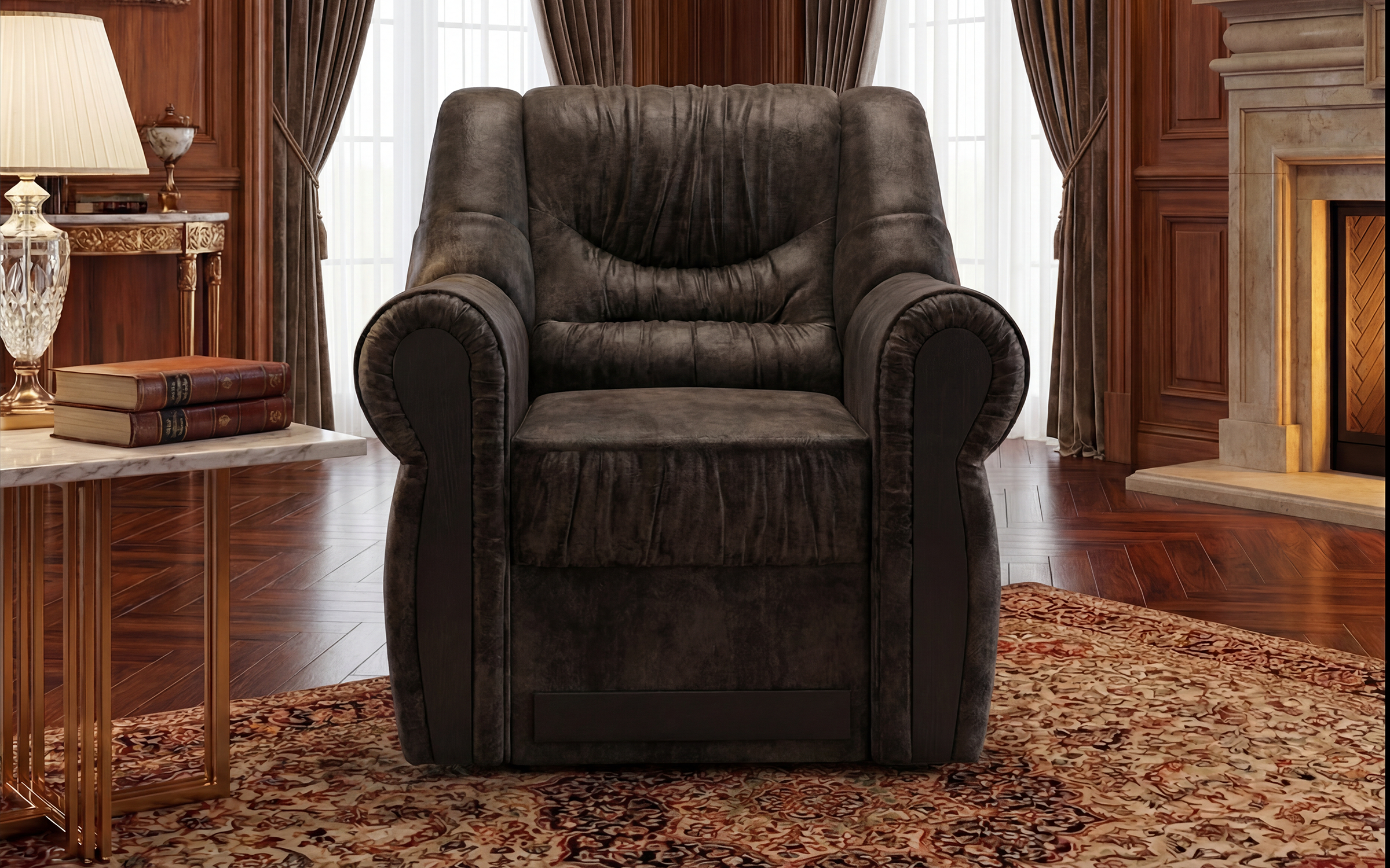 Fotoliu Imperial, maro inchis  3