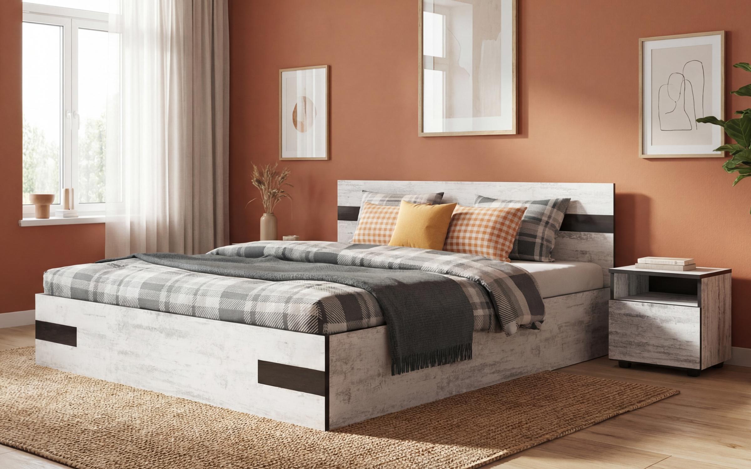 Set dormitor 160/200 Jessie XS, stejar antic  1