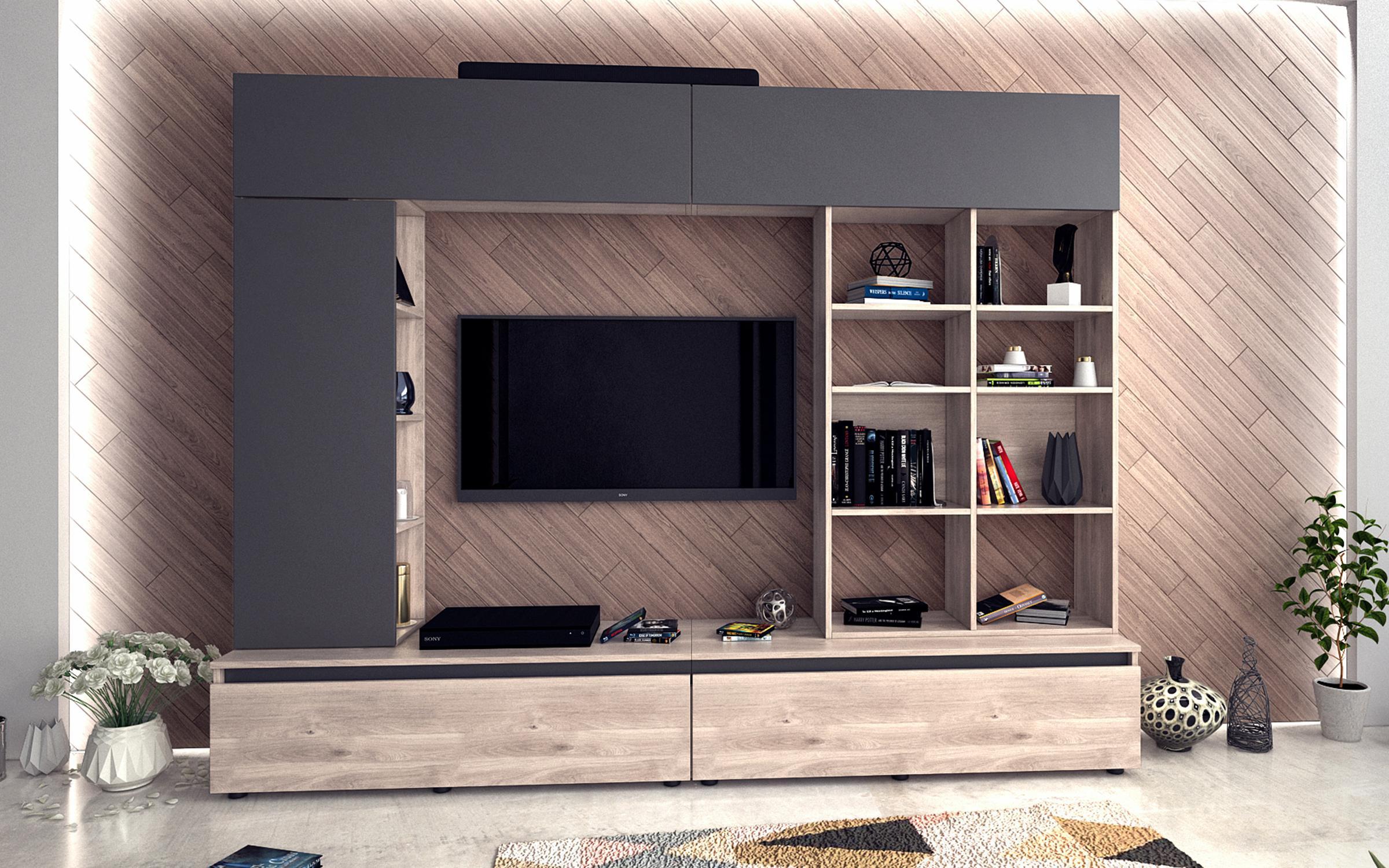 Biblioteca Verdana, stejar castello bej + diamant inchis  2