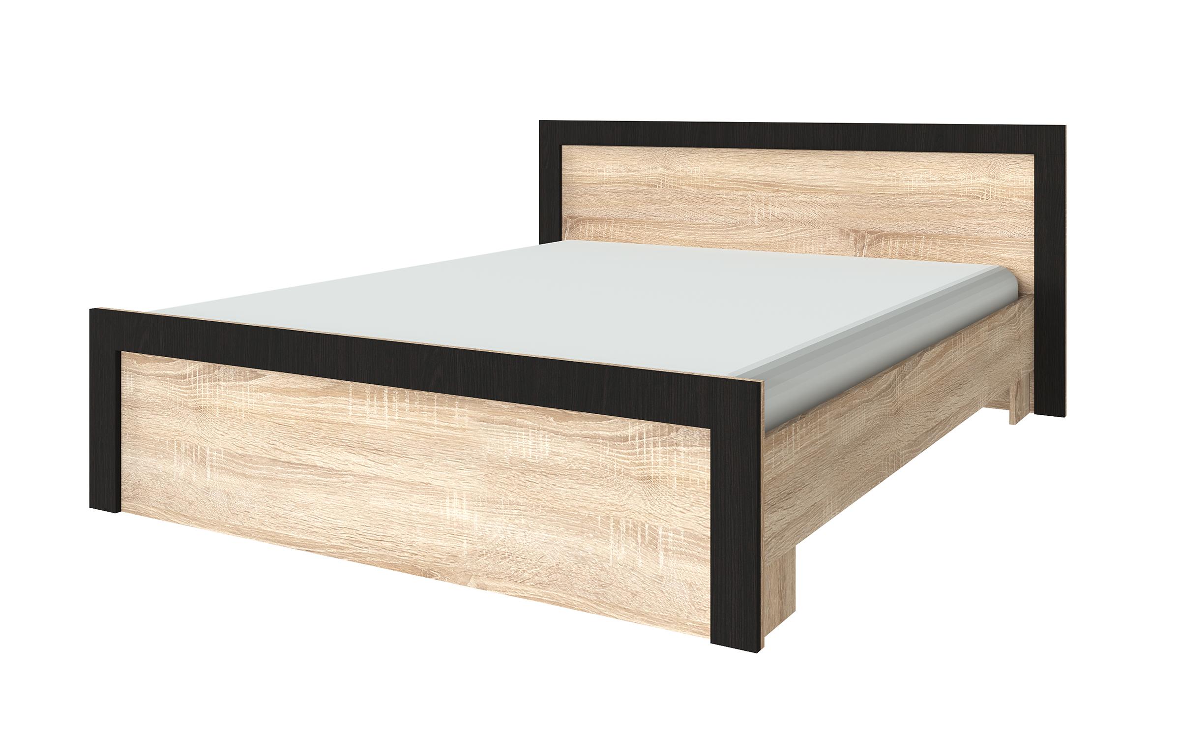 Pat dublu  Alote, stejar sonoma + wenge magia  2