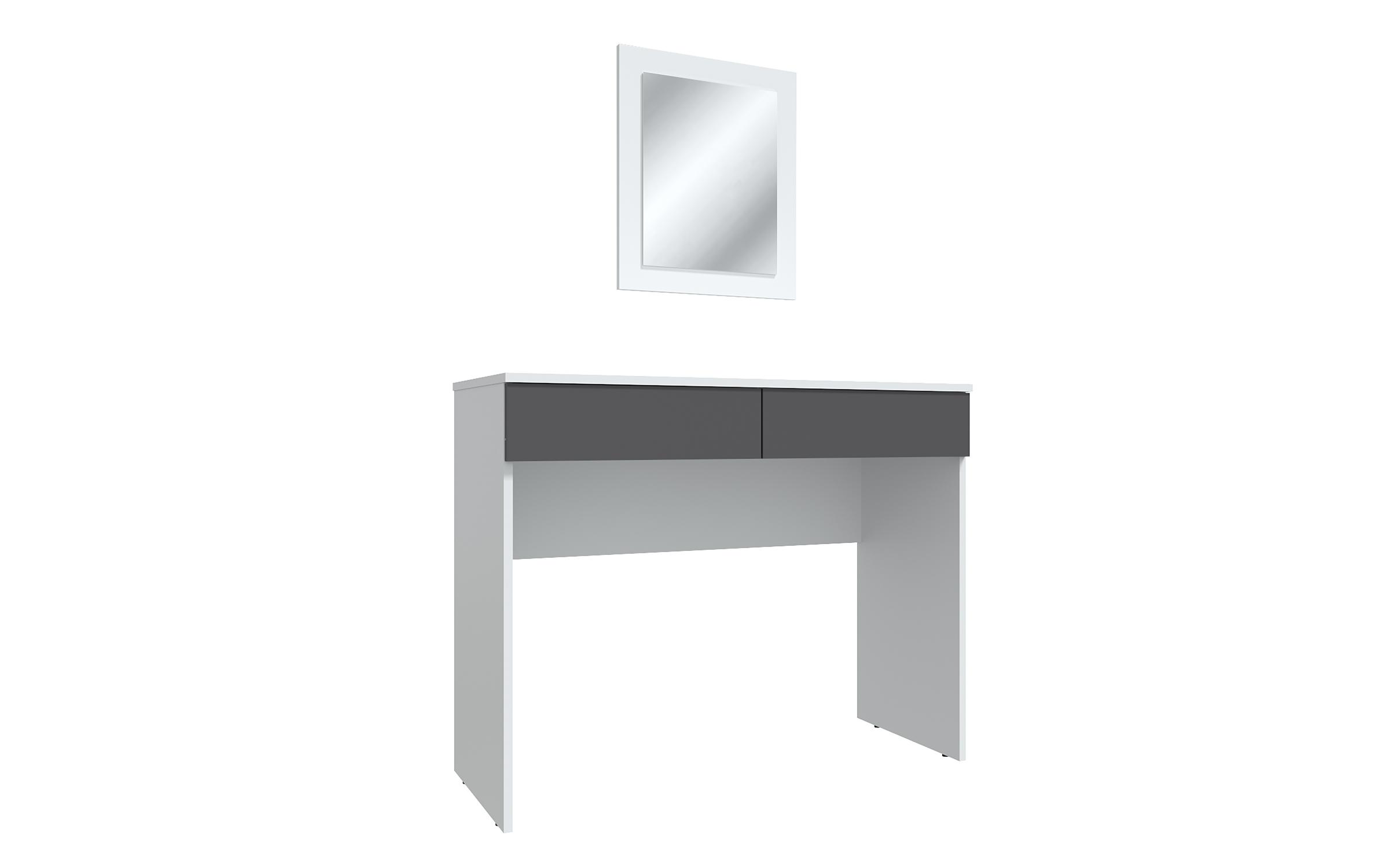Set masuta de toaleta Domino, alb+grafit gri  2