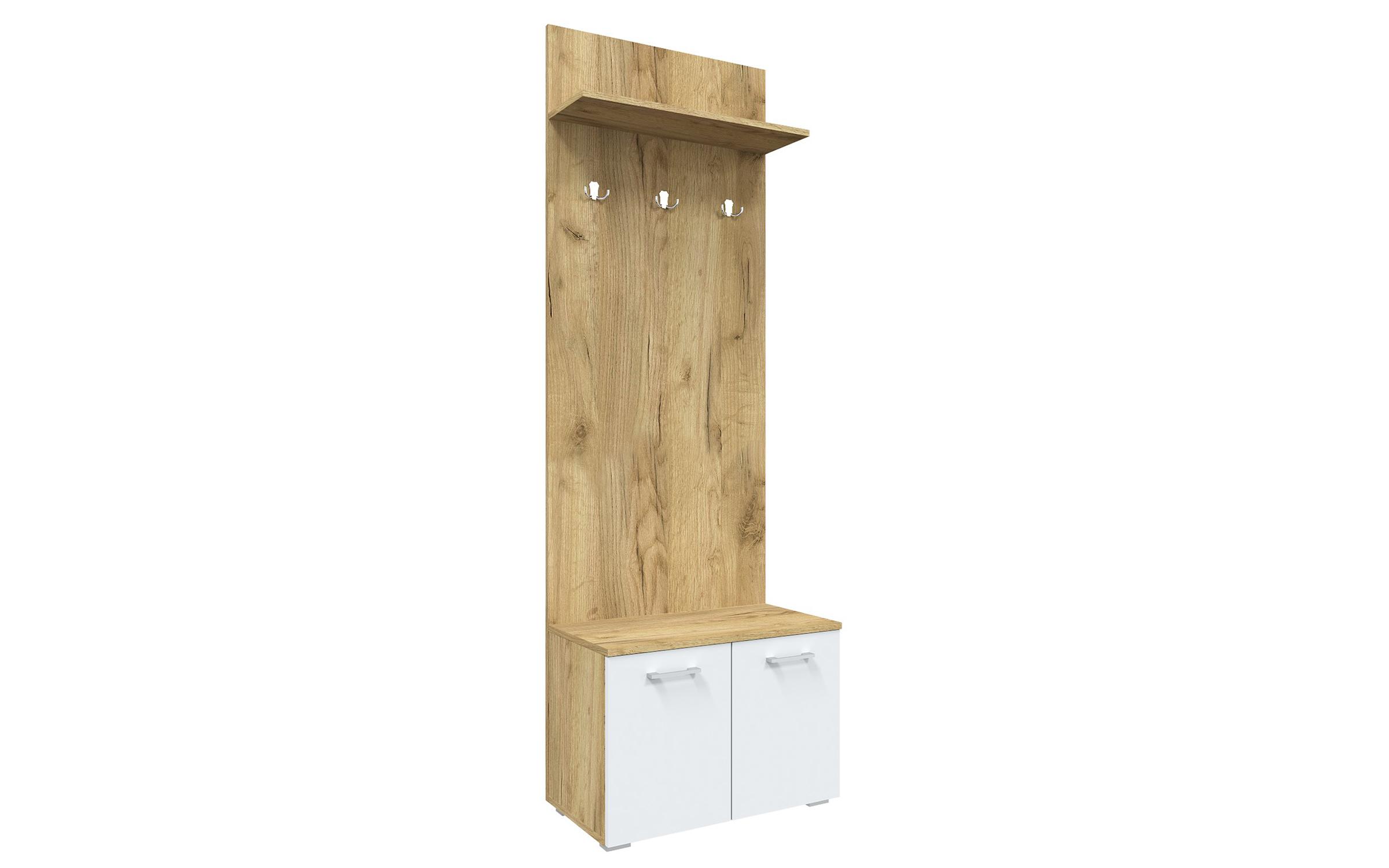 Cuier Mandi, stejar auriu craft  + alb  2