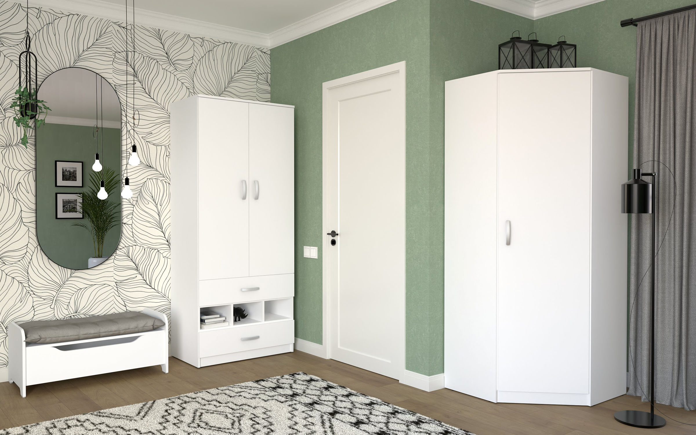 Dulap de colt Deos, alb  4