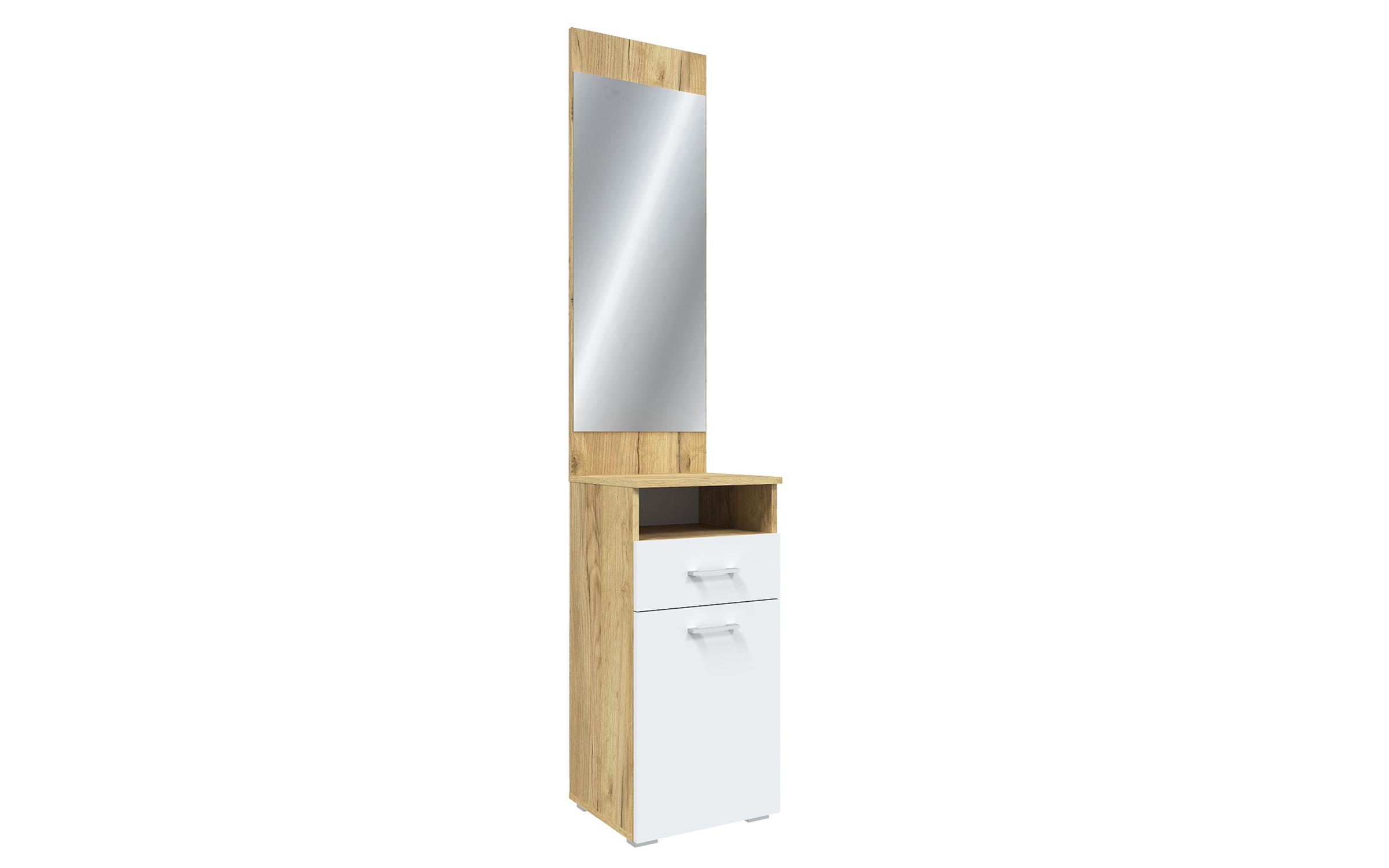 Masuta de toaleta Mandi, stejar auriu craft + alb  2