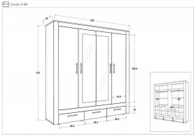 Set dormitor 160/200 Credo S + saltea thumb