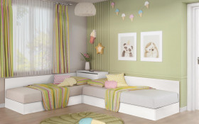 Paturi de colt Alpi cu lada + saltele incluse Neo dream 82/190 thumb
