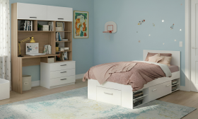 Set Biblioteca- birou Diel + pat Nemo 90/200 thumb