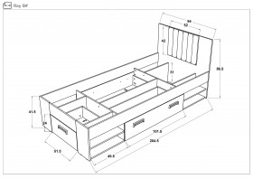 Кровать под матрас 90/200 Рэй thumb
