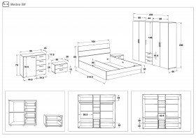 Set dormitor + saltea 160/200 Medeea + saltea thumb
