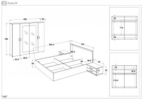 Set dormitor 160/200 Porto thumb