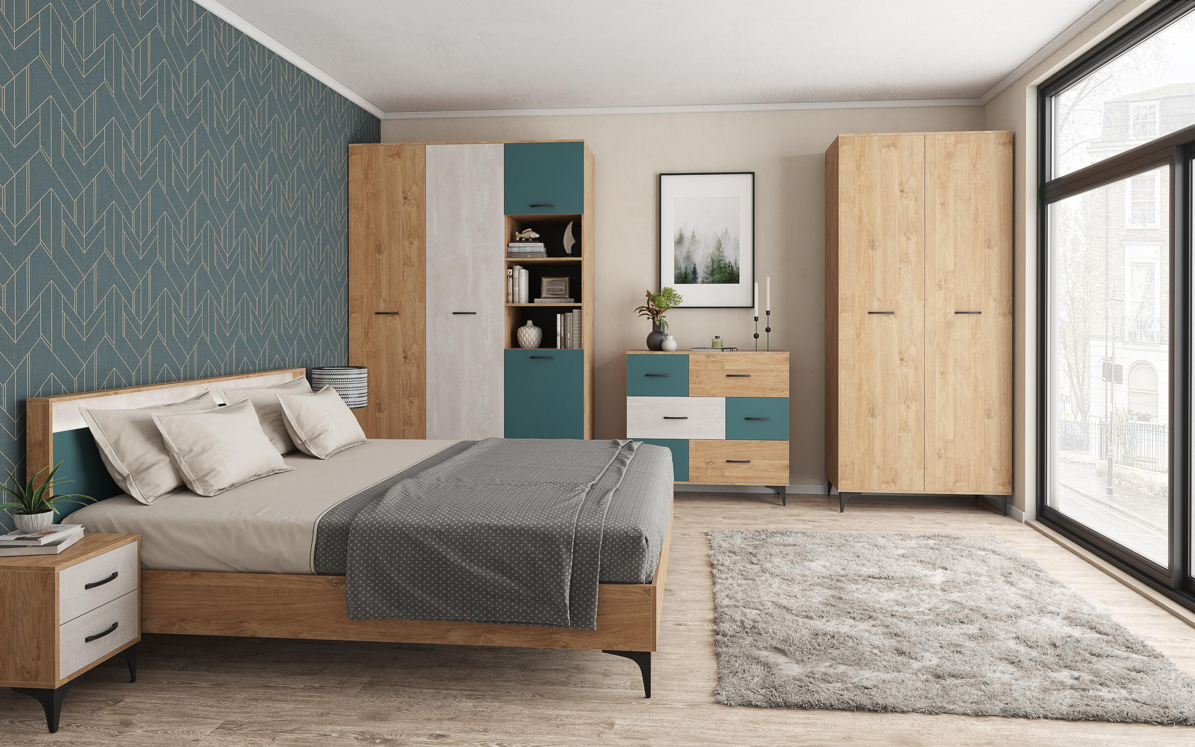 Set dormitor Teria pentru saltea 160/200 thumb