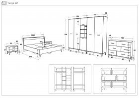 Спальный гарнитур под матрас 160/200 Терия thumb