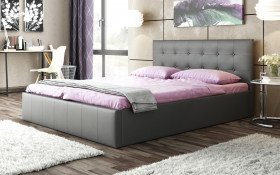 Pat dublu de piele Destiva pentru saltea 160/200 thumb