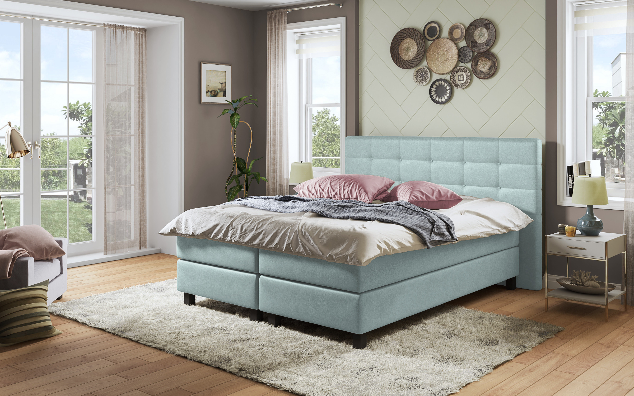 Pat dublu Maskoni Boxspring thumb