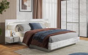 Pat dublu Omonia pentru saltea  160/200 + 2 noptiere thumb