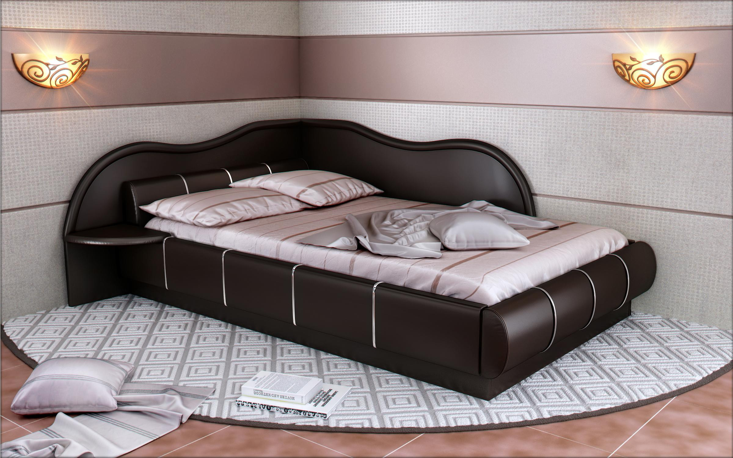 Pat de colt de piele Sofia pentru saltea 120/200 thumb