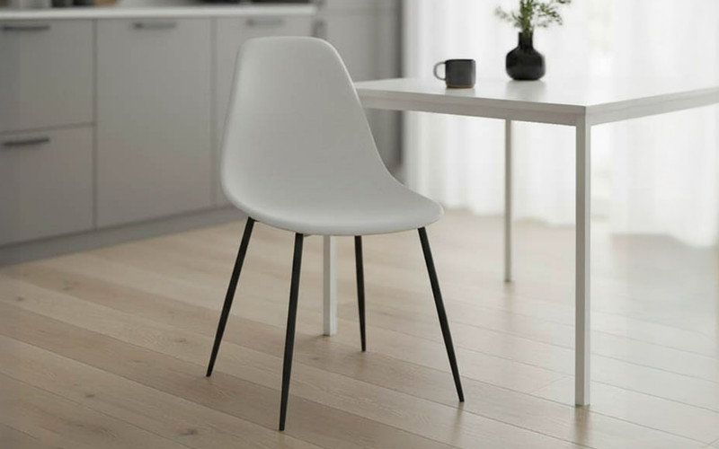 Scaun de masa Balen, alb + negru  1