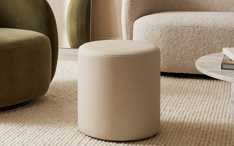 Taburet Sally, piele bej  1