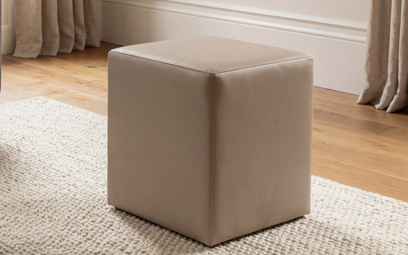 Taburet Relax, piele bej  1