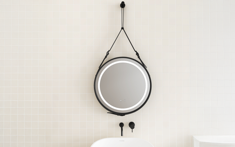 1398MB-80 Oglinda pentru baie cu iluminare LED, 80/80 сm  1