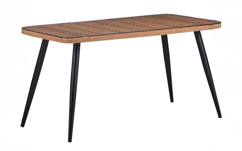 Masa de gradina Naoki 140, natural + negru  1