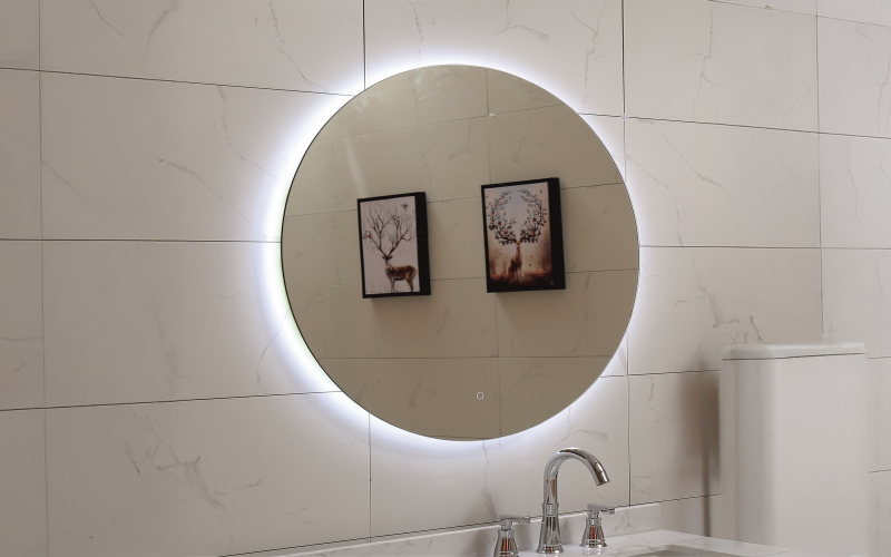 ICL 1495 Oglinda pentru baie cu iluminare LED, 100/100 сm  1