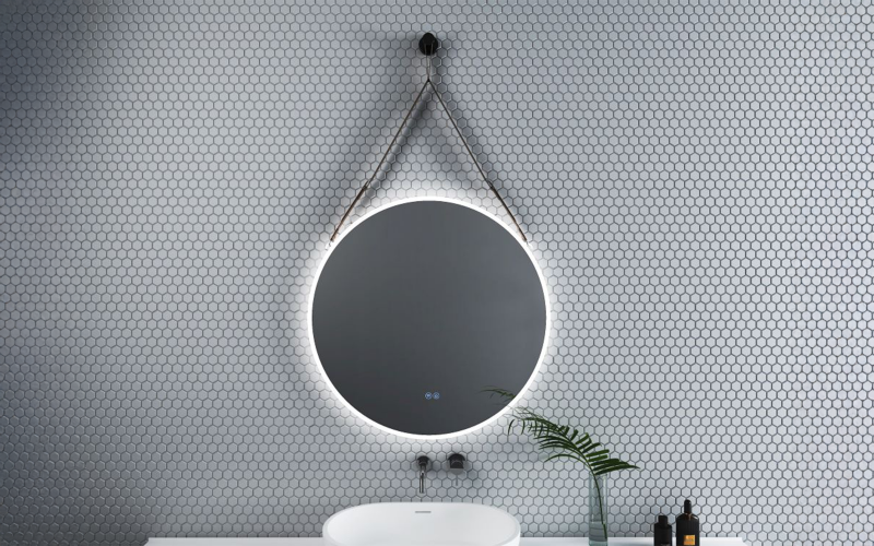 1909DB Oglinda pentru baie cu iluminare LED, 80/80 сm  1