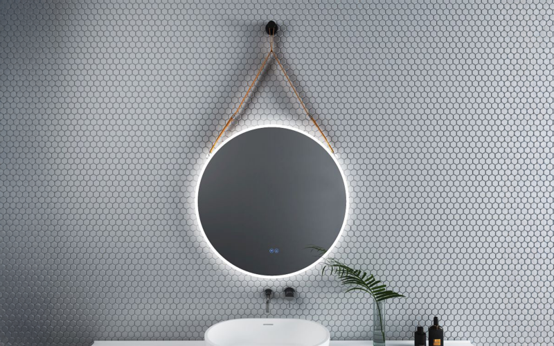 1909LB Oglinda pentru baie cu iluminare LED, 80/80 сm  1