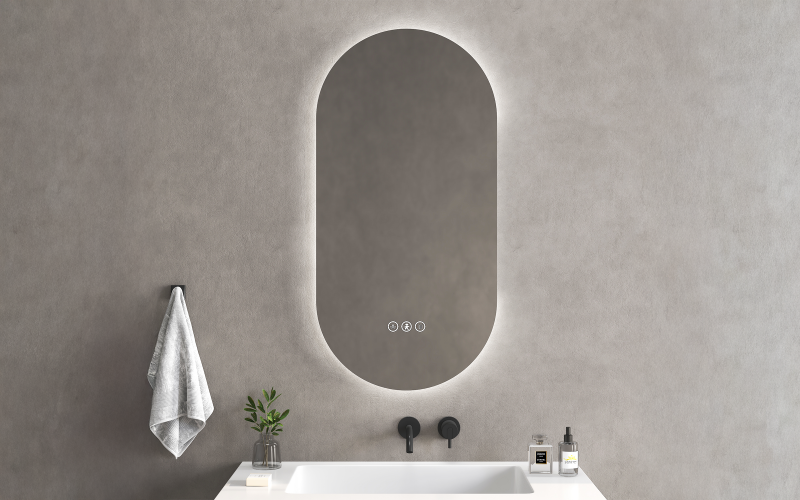 1955-60 Oglinda pentru baie cu iluminare LED, 60/120 сm  1