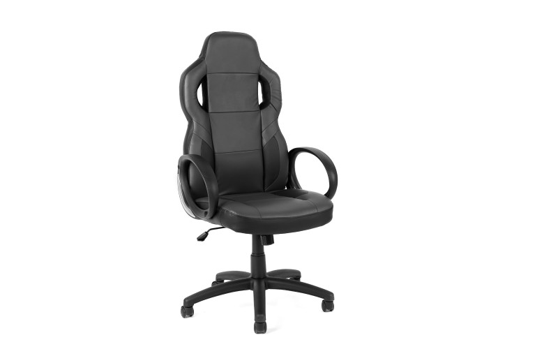 Scaun gaming Ledon, gri + negru  1