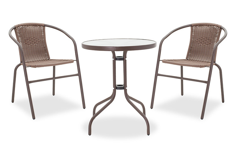 Set masa + scaune Obi, maro  1