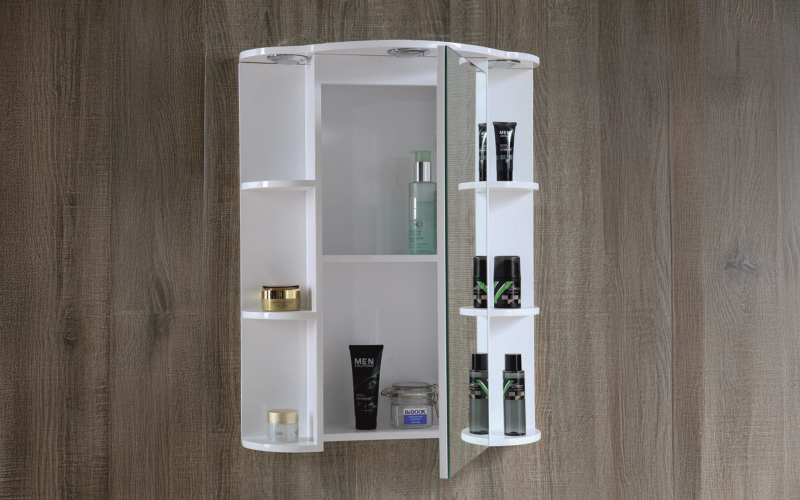 Dulap PVC pentru baie cu oglinda ICMC2000-55, alb  1