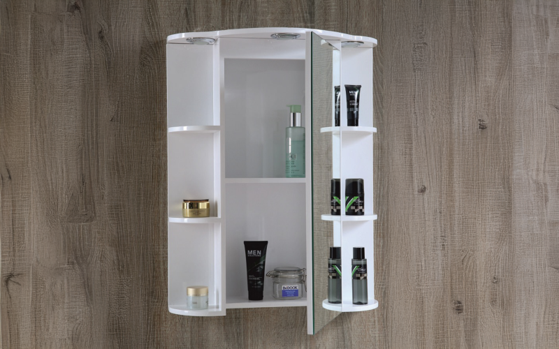 Dulap PVC pentru baie cu oglinda ICMC2000-65, alb  1