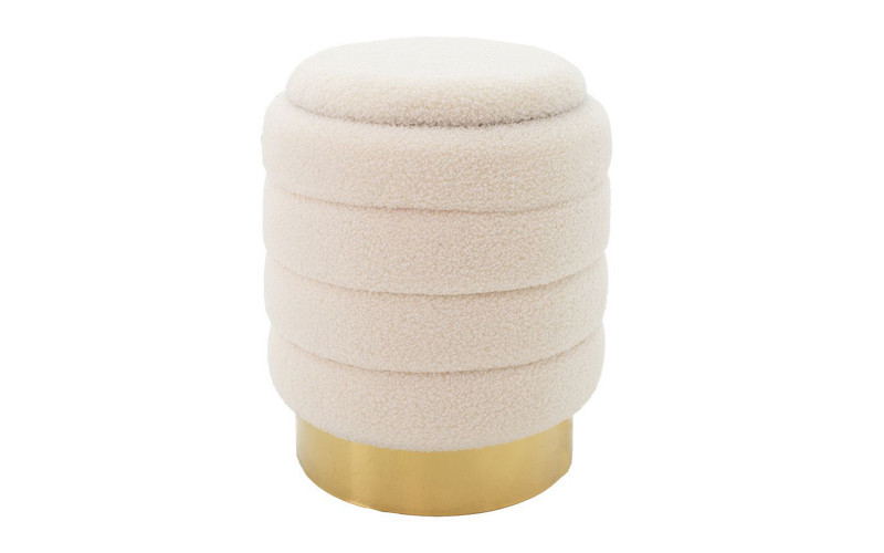 Taburet Dazel, crem + auriu  1