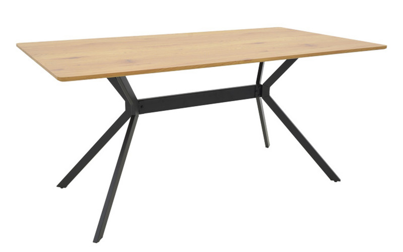 Masa dining Nerelis, natural + negru  1