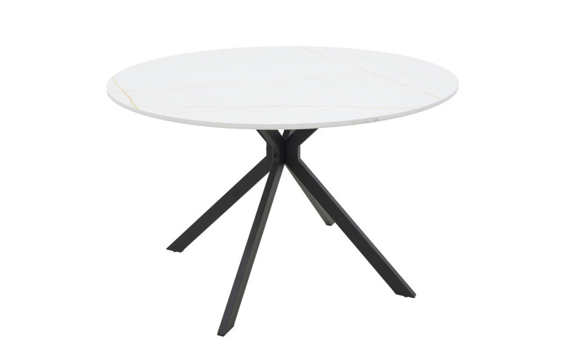 Masa dining Huson, marmura alba + negru  1