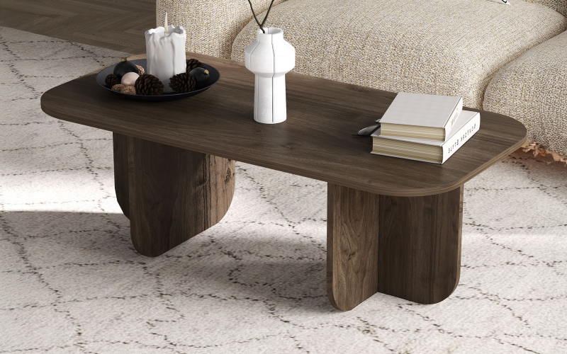 Masuta de cafea Beca, nuc  1