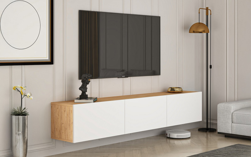 Modul TV Aterno, pin atlantic + alb  1