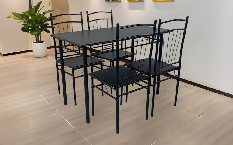 Set masa + scaune Reforia, negru  1