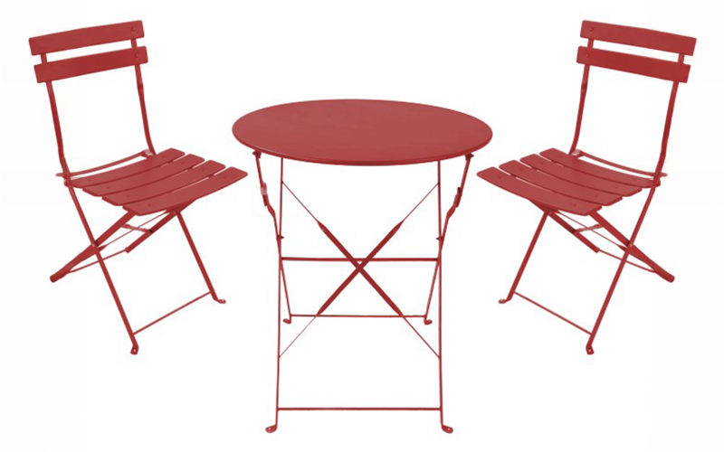 Set masa + scaune Bisto, rosu  1