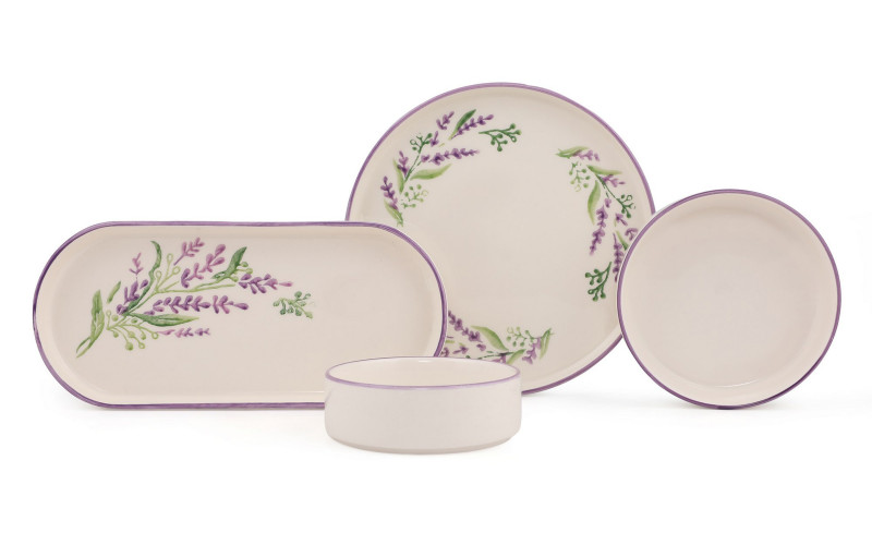 Serviciu de masa 14 piese Lavanta, multicolor  1