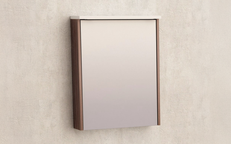 Dulap PVC pentru baie cu oglinda ICMC5018-70, natural  1