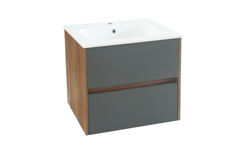 Dulap PVC pentru baie cu chiuveta ICP5955MG, gri  1