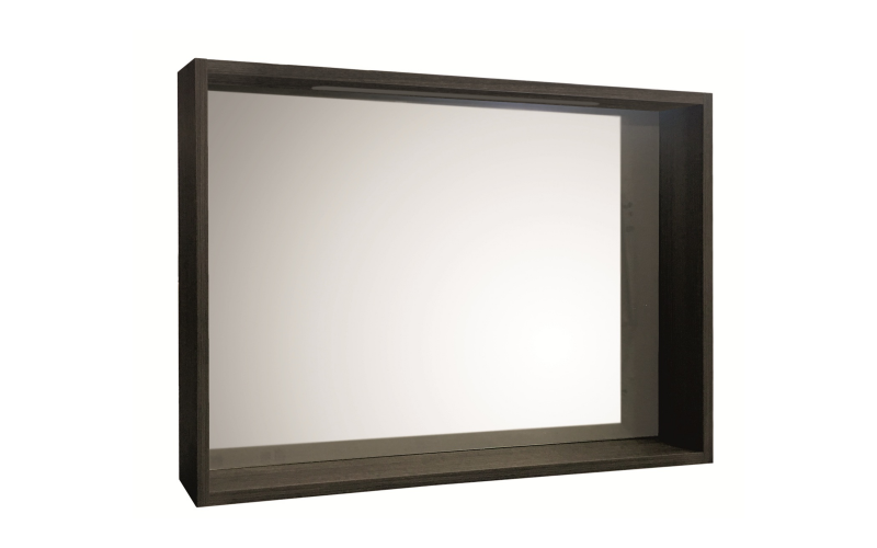 Oglinda pentru baie cu raft si iluminare LED ICMC6012-90 ICMC6012-90, maro inchis  1