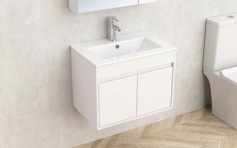 Dulap PVC pentru baie cu chiuveta ICP6038-045, alb  1