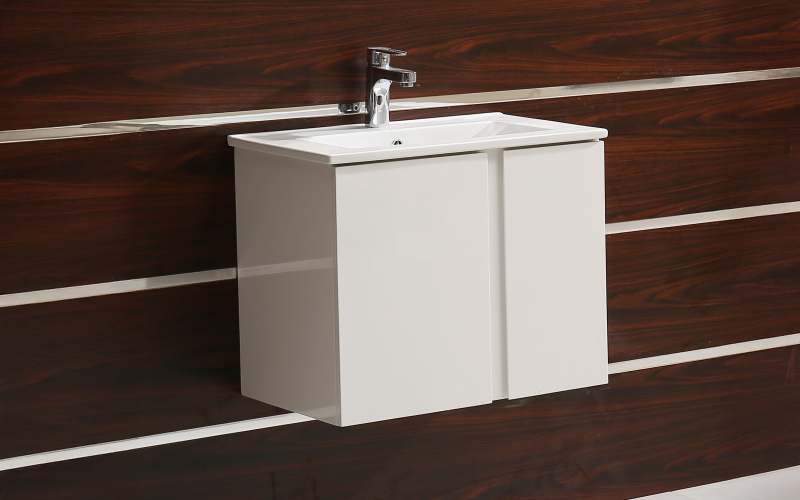 Dulap PVC pentru baie cu chiuveta ICP6089, alb  1