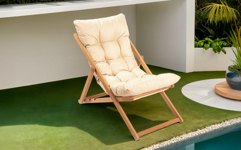 Садовый стул Борго, натуральный + бежевый  1