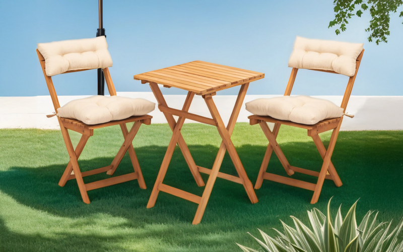 Set masa + scaune Lino, natural + bej  1