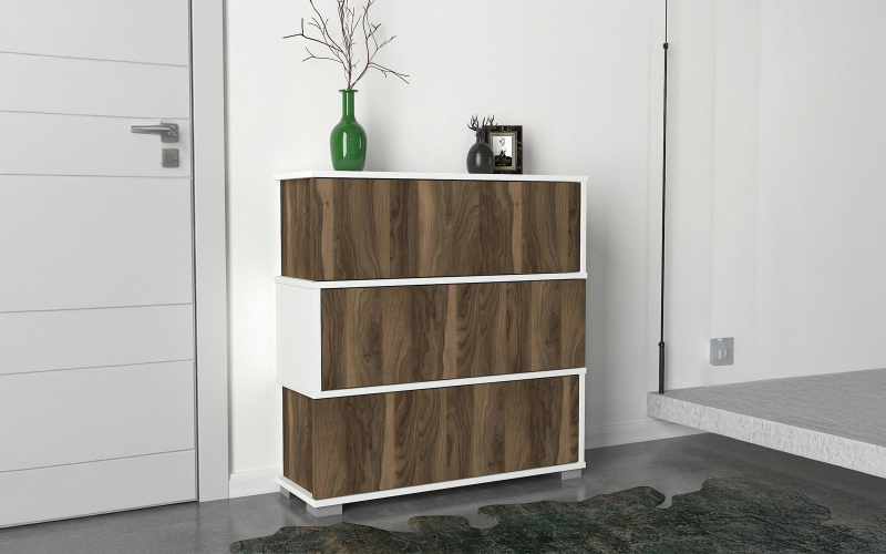 Pantofar Optimus, alb + nuc  1